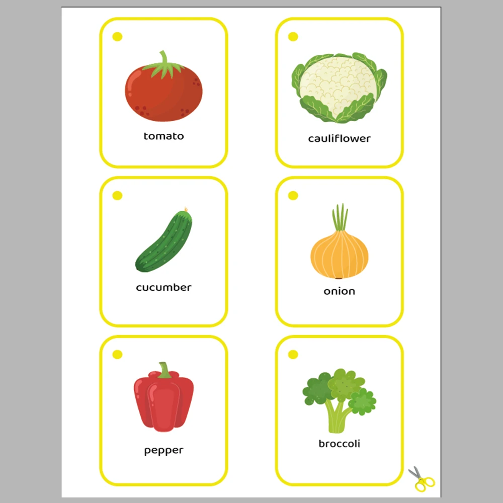 Learning Vegetables 30 Flashcards