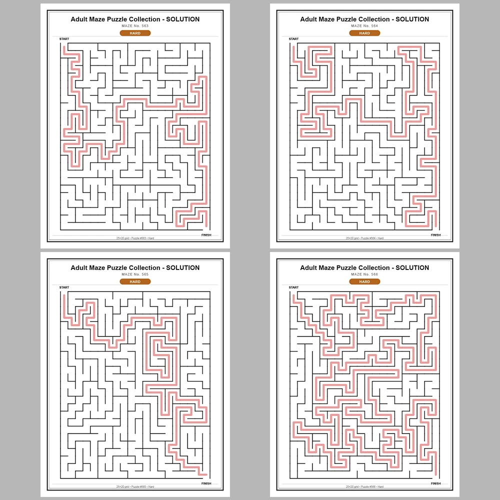 Maze Puzzle Hard 50 Pages of Puzzles – Vol. 12