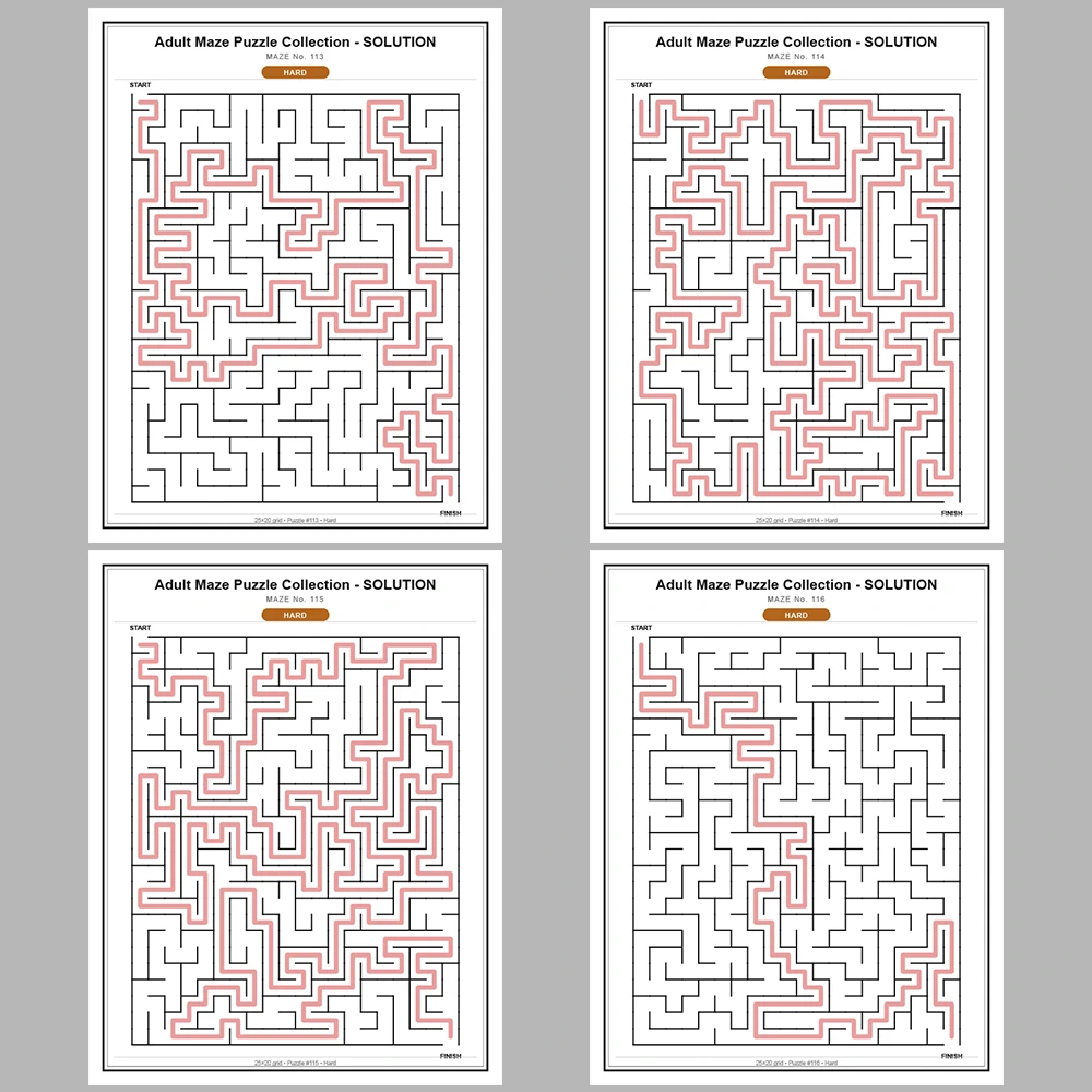 Maze Puzzle Hard 50 Pages of Puzzles – Vol. 3