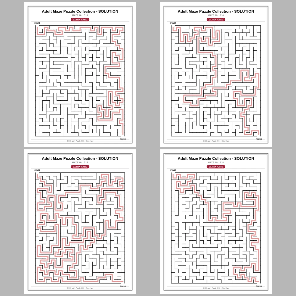 Maze Puzzle Extra Hard 50 Pages of Puzzles – Vol. 7