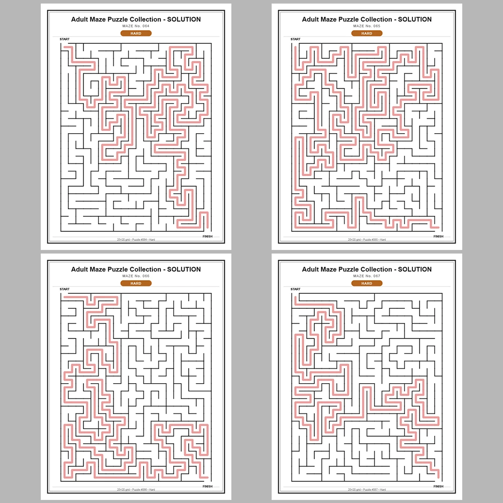 Maze Puzzle Hard 50 Pages of Puzzles – Vol. 2