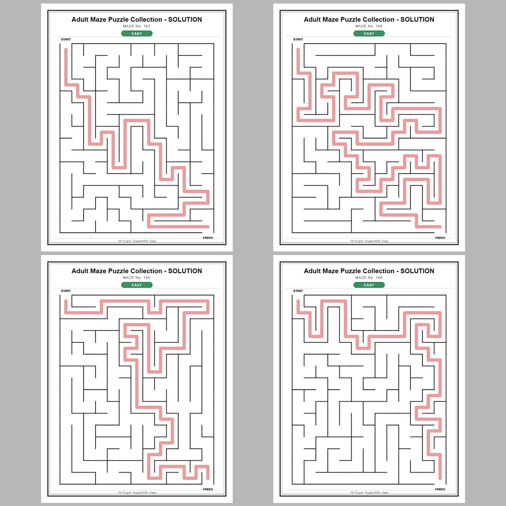 Maze Puzzle Easy 50 Pages of Puzzles – Vol. 4