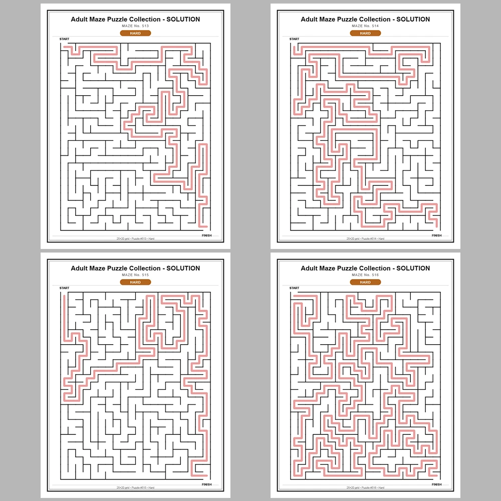 Maze Puzzle Hard 50 Pages of Puzzles – Vol. 11