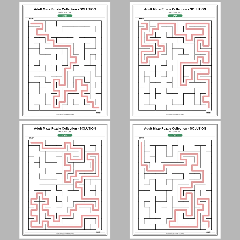 Maze Puzzle Easy 50 Pages of Puzzles – Vol. 2