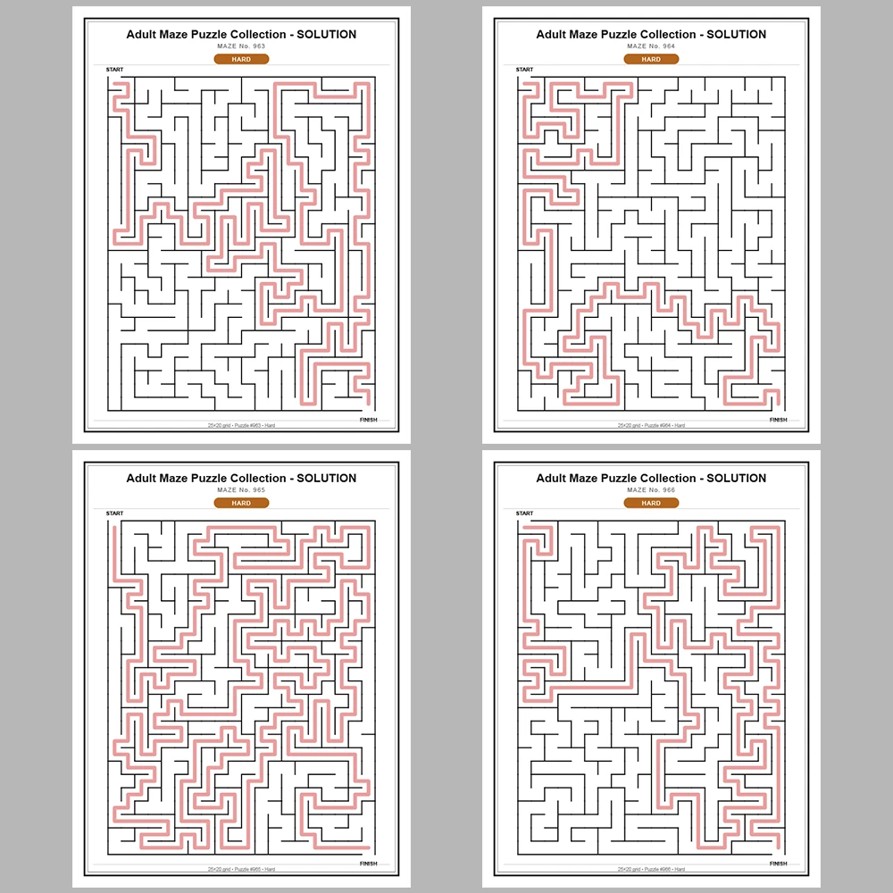 Maze Puzzle Hard 50 Pages of Puzzles – Vol. 20