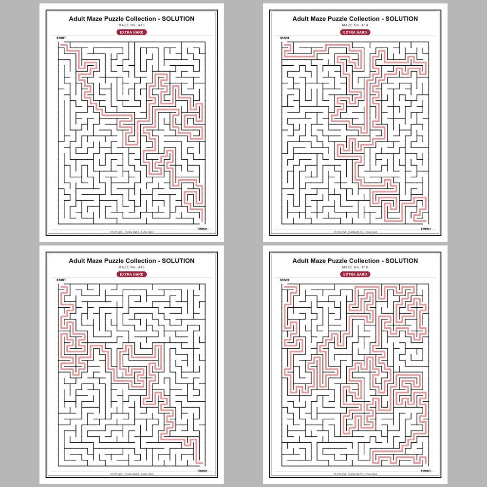 Maze Puzzle Extra Hard 50 Pages of Puzzles – Vol. 9