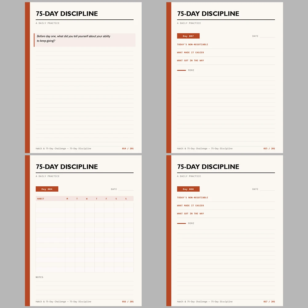 Habit & 75 Day Challenge