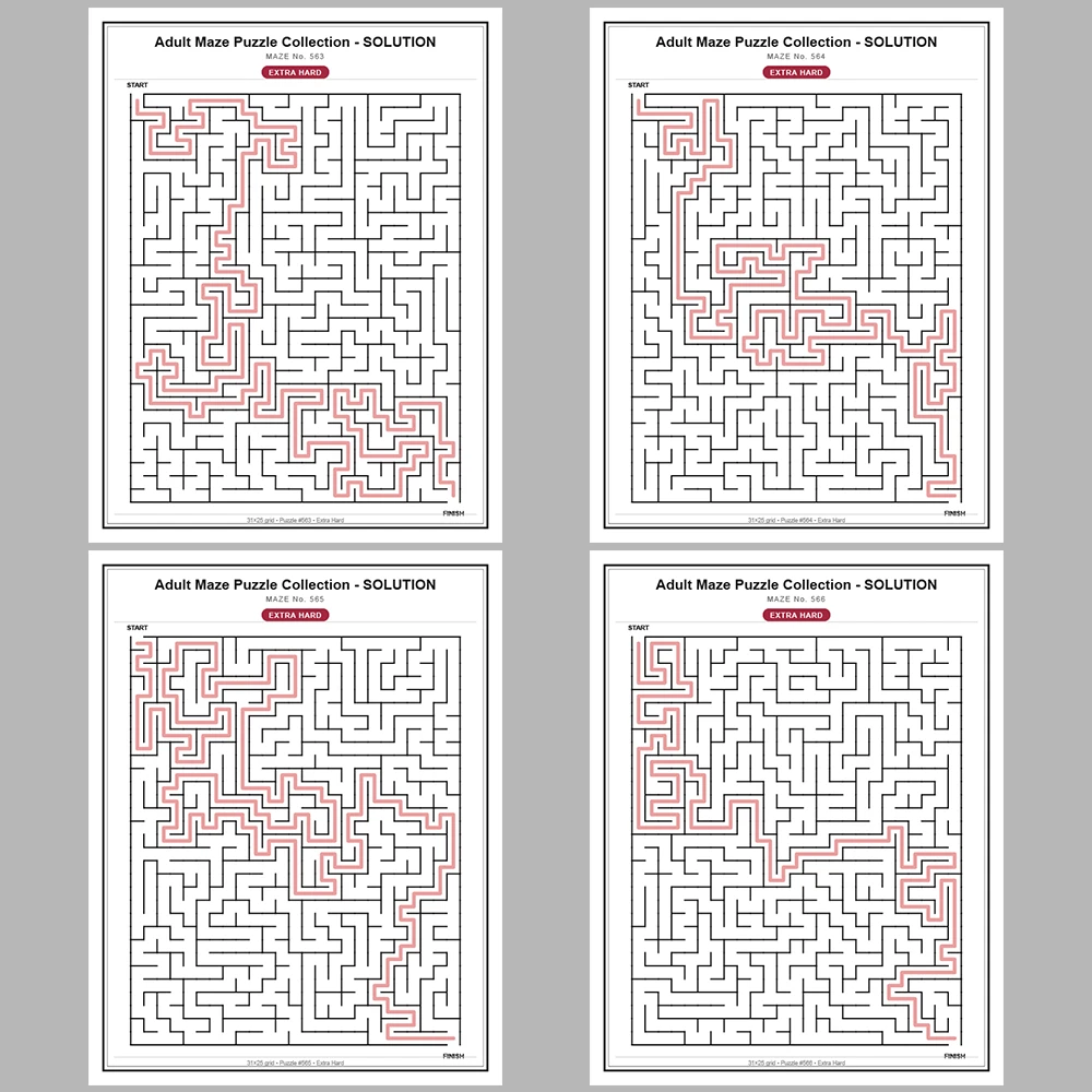 Maze Puzzle Extra Hard 50 Pages of Puzzles – Vol. 12