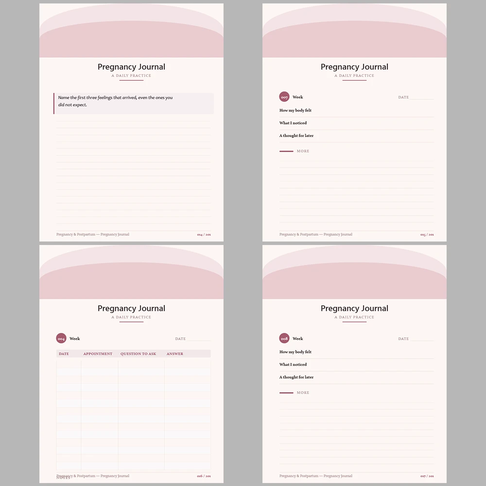 Pregnancy & Postpartum Pregnancy Journal