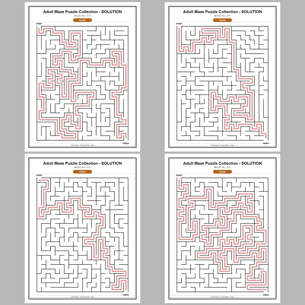 Maze Puzzle Hard 50 Pages of Puzzles – Vol. 9