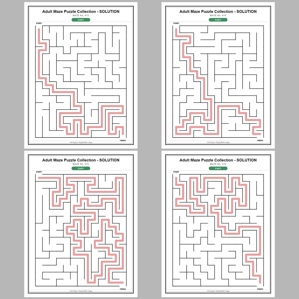 Maze Puzzle Easy 50 Pages of Puzzles – Vol. 9