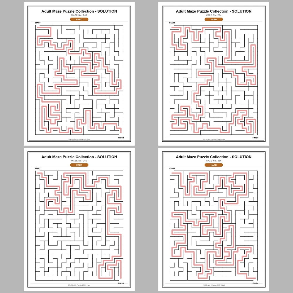 Maze Puzzle Hard 50 Pages of Puzzles – Vol. 6