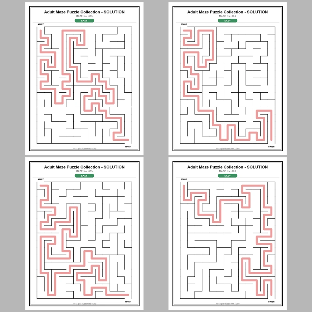 Maze Puzzle Easy 50 Pages of Puzzles – Vol. 18