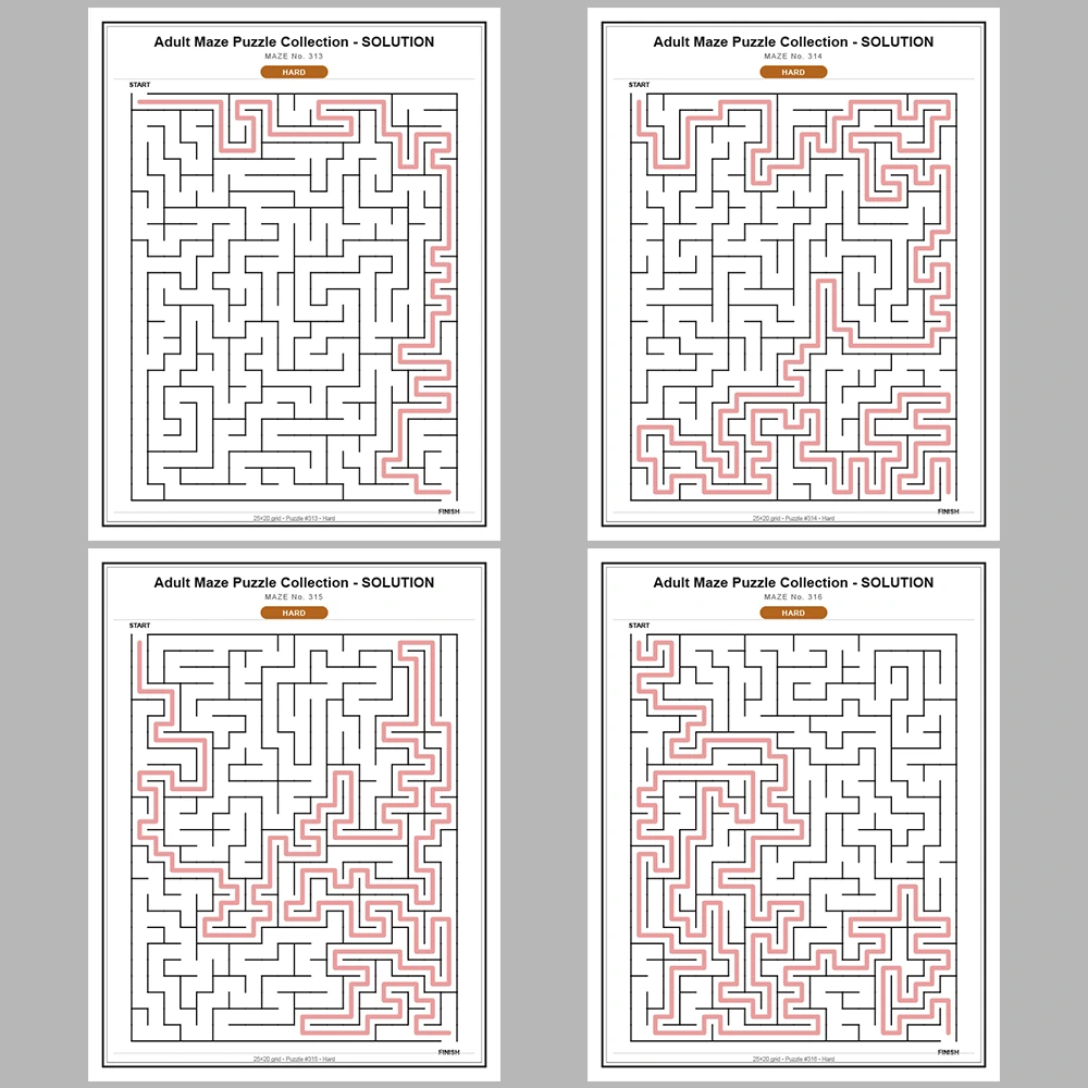 Maze Puzzle Hard 50 Pages of Puzzles – Vol. 7