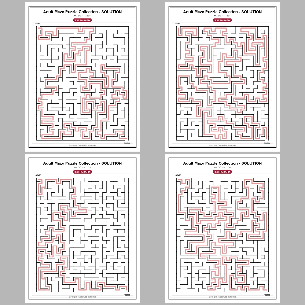 Maze Puzzle Extra Hard 50 Pages of Puzzles – Vol. 6