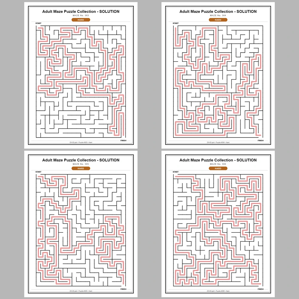 Maze Puzzle Hard 50 Pages of Puzzles – Vol. 8