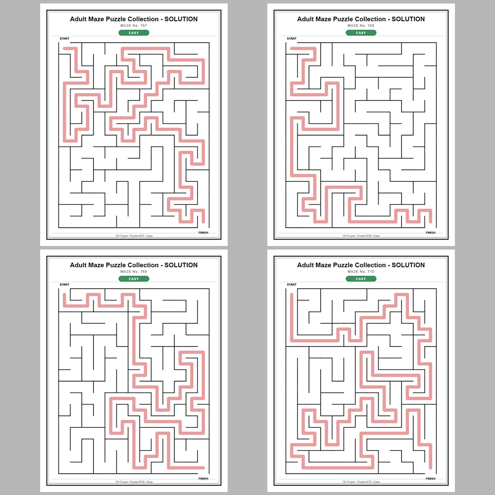 Maze Puzzle Easy 50 Pages of Puzzles – Vol. 16