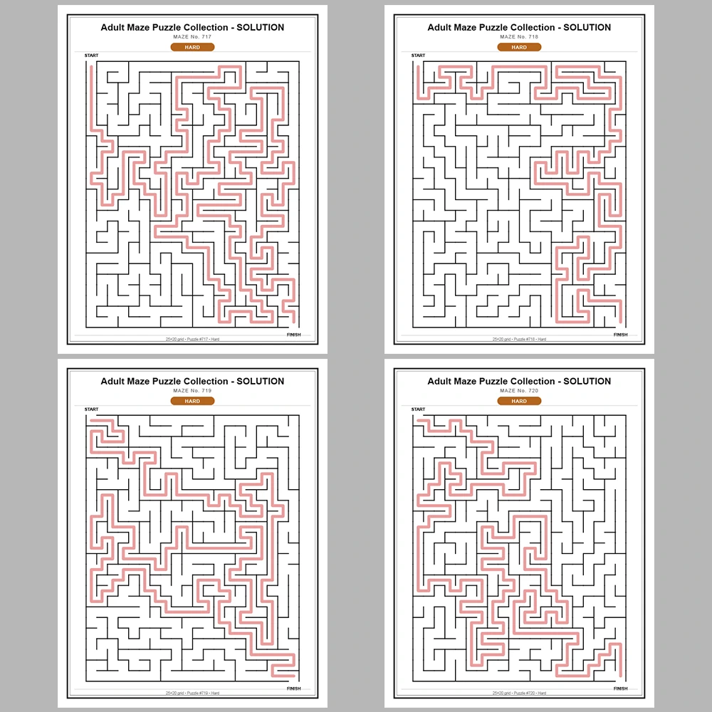 Maze Puzzle Hard 50 Pages of Puzzles – Vol. 15