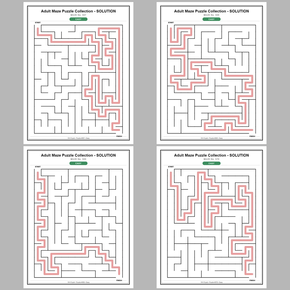 Maze Puzzle Easy 50 Pages of Puzzles – Vol. 12