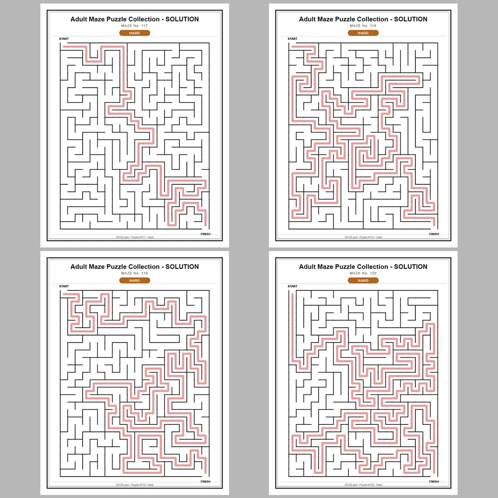 Maze Puzzle Hard 50 Pages of Puzzles – Vol. 3
