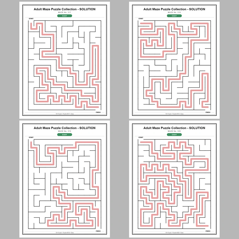 Maze Puzzle Easy 50 Pages of Puzzles – Vol. 7