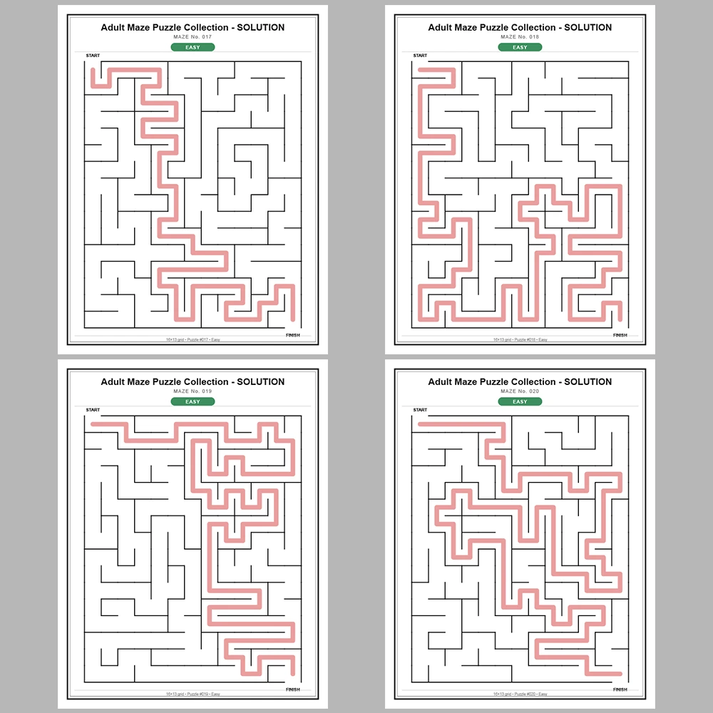 Maze Puzzle Easy 50 Pages of Puzzles – Vol. 3