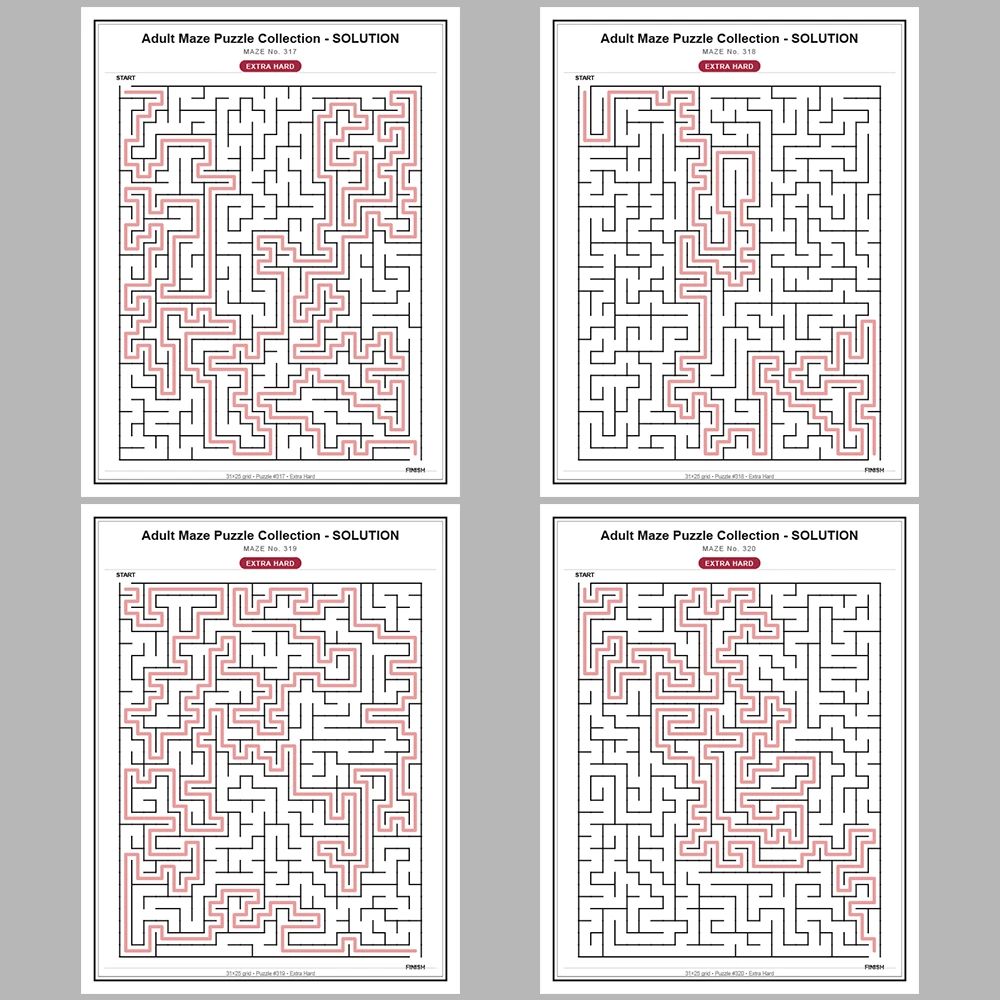 Maze Puzzle Extra Hard 50 Pages of Puzzles – Vol. 7