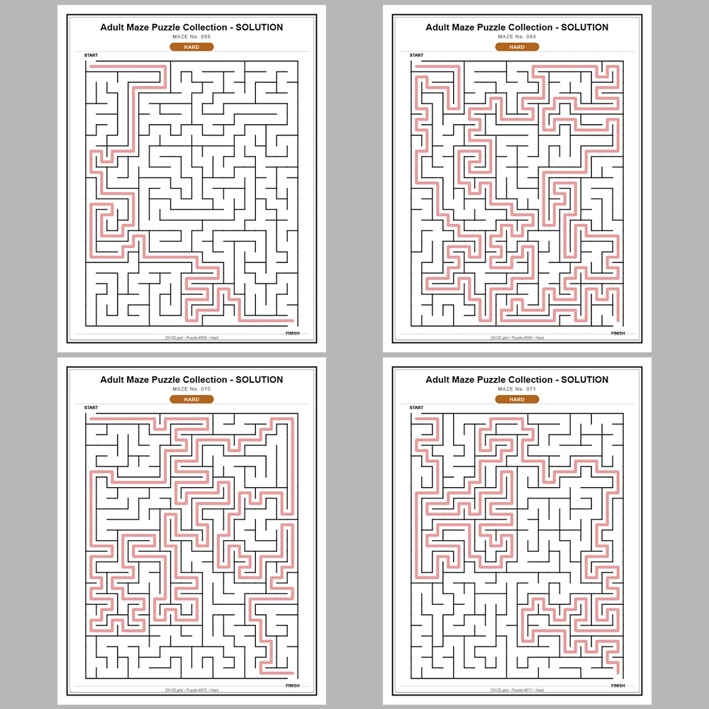 Maze Puzzle Hard 50 Pages of Puzzles – Vol. 2