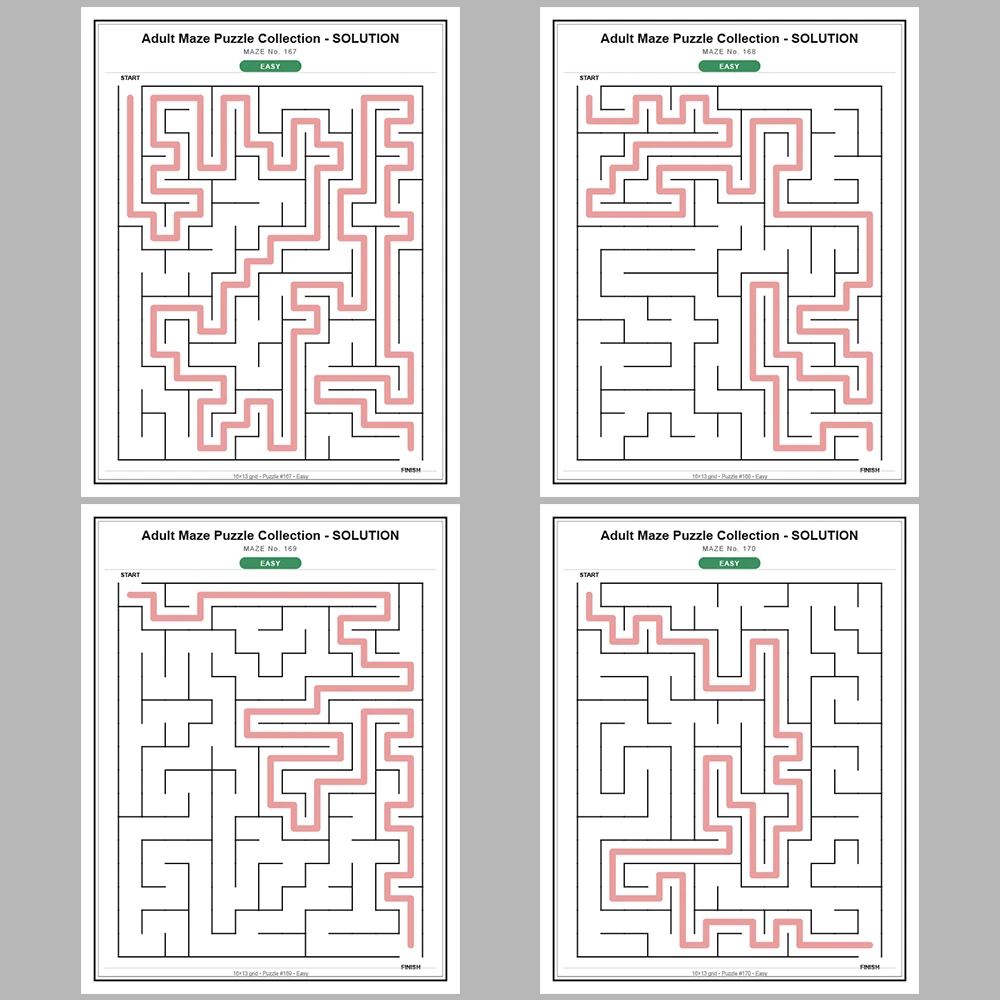 Maze Puzzle Easy 50 Pages of Puzzles – Vol. 4