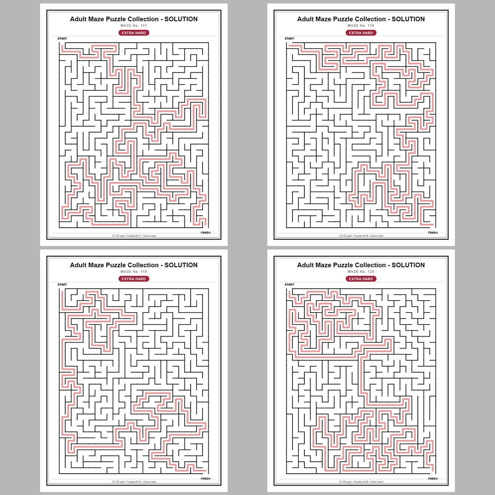 Maze Puzzle Extra Hard 50 Pages of Puzzles – Vol. 3