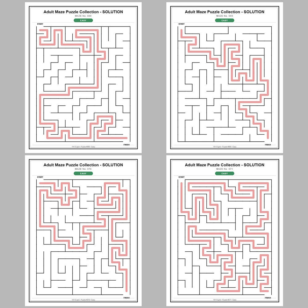 Maze Puzzle Easy 50 Pages of Puzzles – Vol. 2