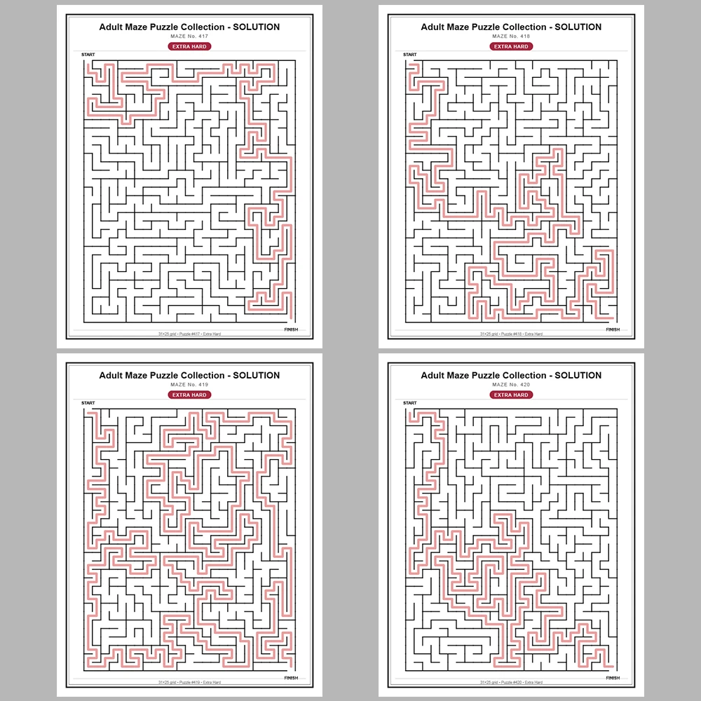 Maze Puzzle Extra Hard 50 Pages of Puzzles – Vol. 9