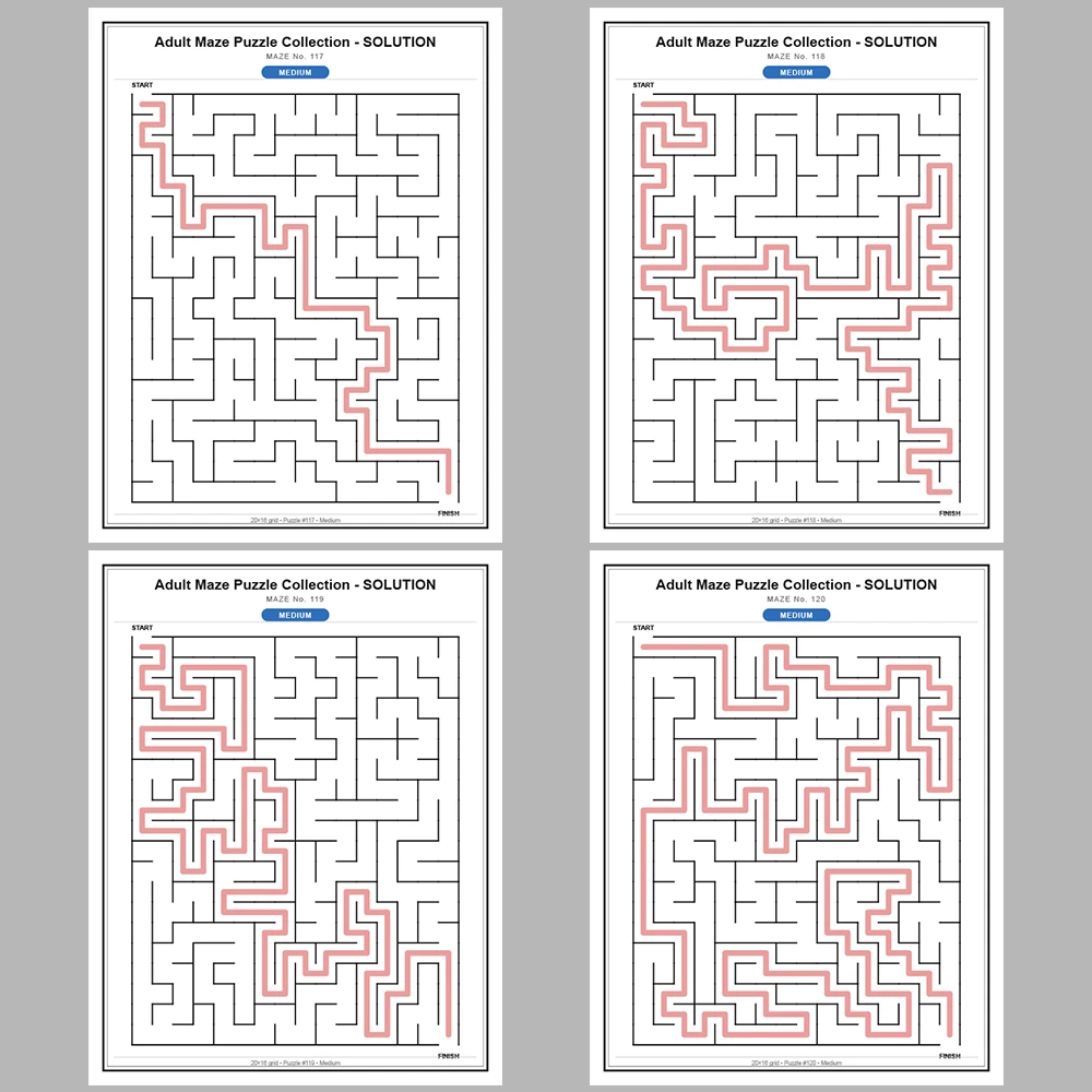 Maze Puzzle Medium 50 Pages of Puzzles – Vol. 3