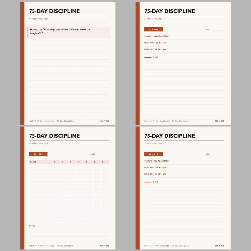 Habit & 75 Day Challenge