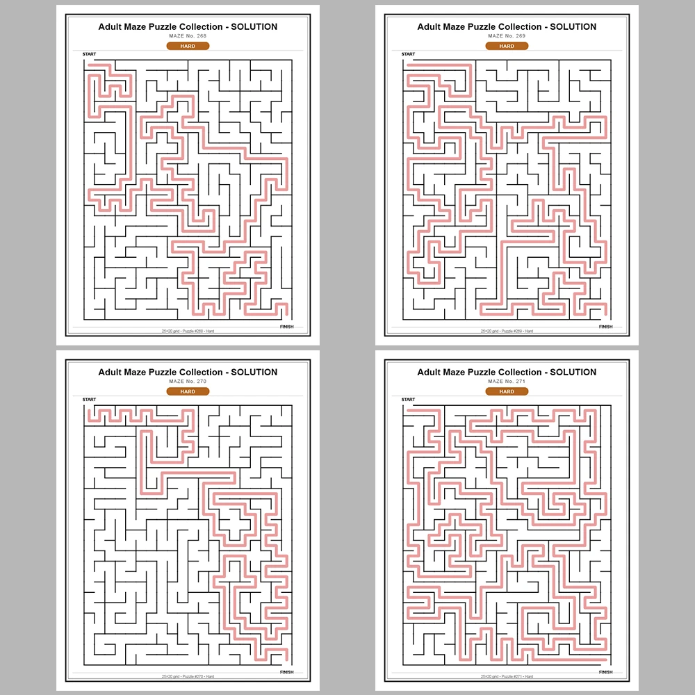 Maze Puzzle Hard 250 Pages of Puzzles – Vol. 2