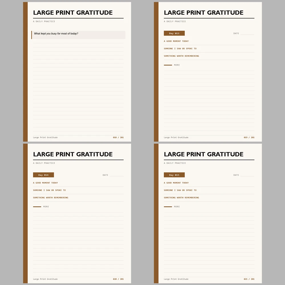 Large Print Gratitude