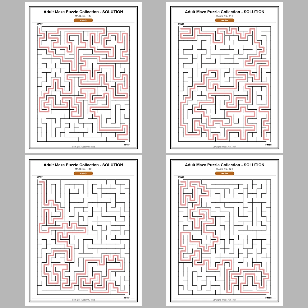 Maze Puzzle Hard 50 Pages of Puzzles – Vol. 9