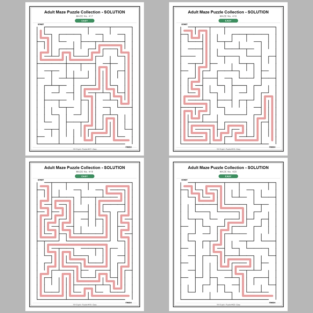 Maze Puzzle Easy 50 Pages of Puzzles – Vol. 9