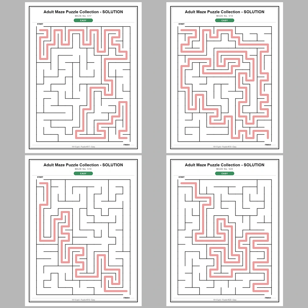 Maze Puzzle Easy 50 Pages of Puzzles – Vol. 11