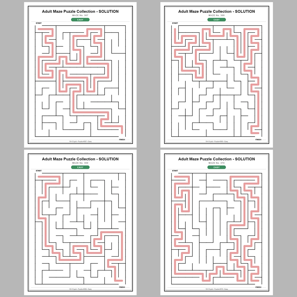 Maze Puzzle Easy 50 Pages of Puzzles – Vol. 8