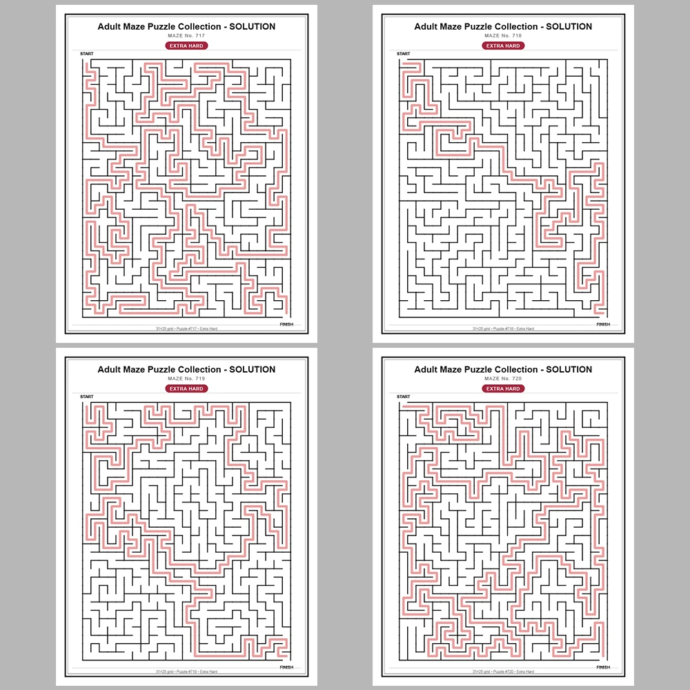 Maze Puzzle Extra Hard 50 Pages of Puzzles – Vol. 15