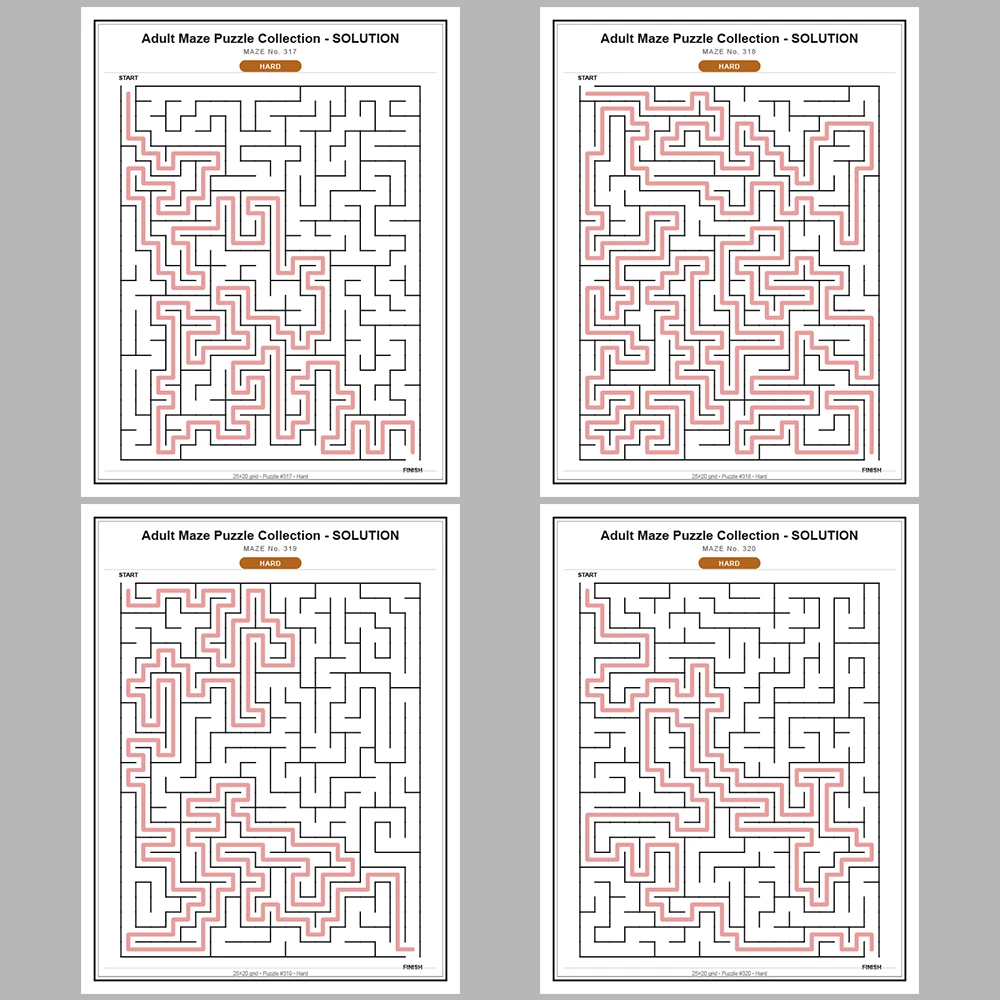 Maze Puzzle Hard 50 Pages of Puzzles – Vol. 7
