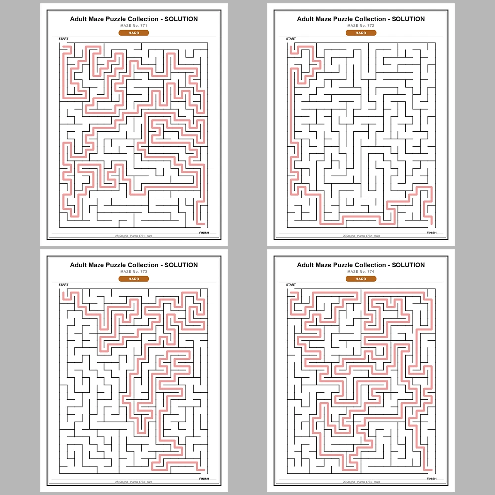 Maze Puzzle Hard 50 Pages of Puzzles – Vol. 16