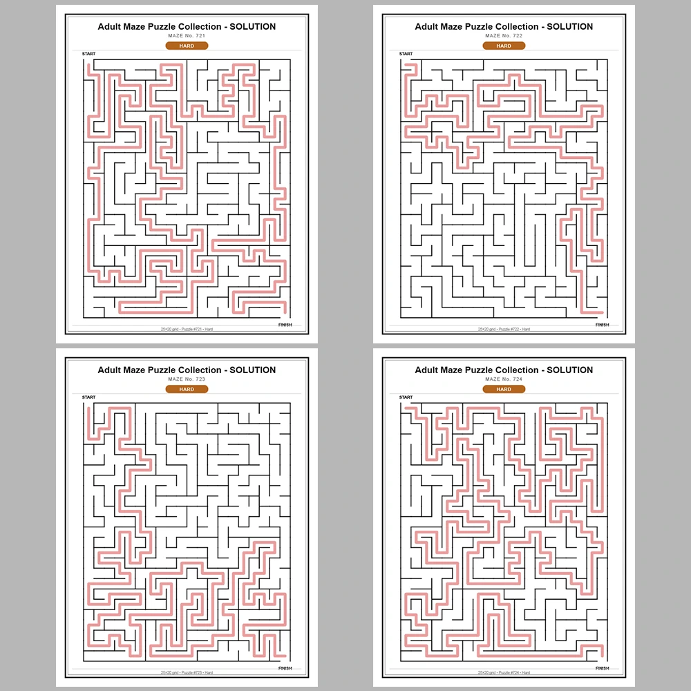 Maze Puzzle Hard 50 Pages of Puzzles – Vol. 15