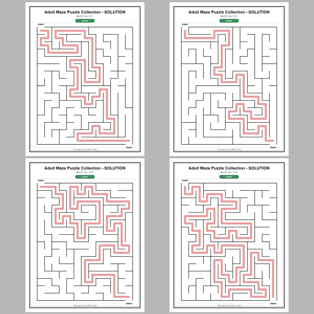 Maze Puzzle Easy 50 Pages of Puzzles – Vol. 14
