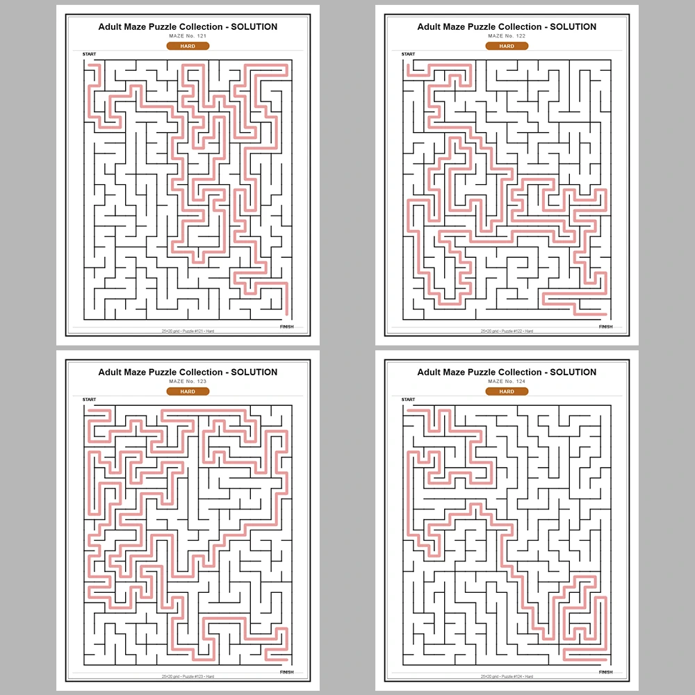 Maze Puzzle Hard 50 Pages of Puzzles – Vol. 3