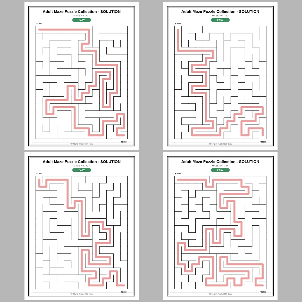 Maze Puzzle Easy 50 Pages of Puzzles – Vol. 7