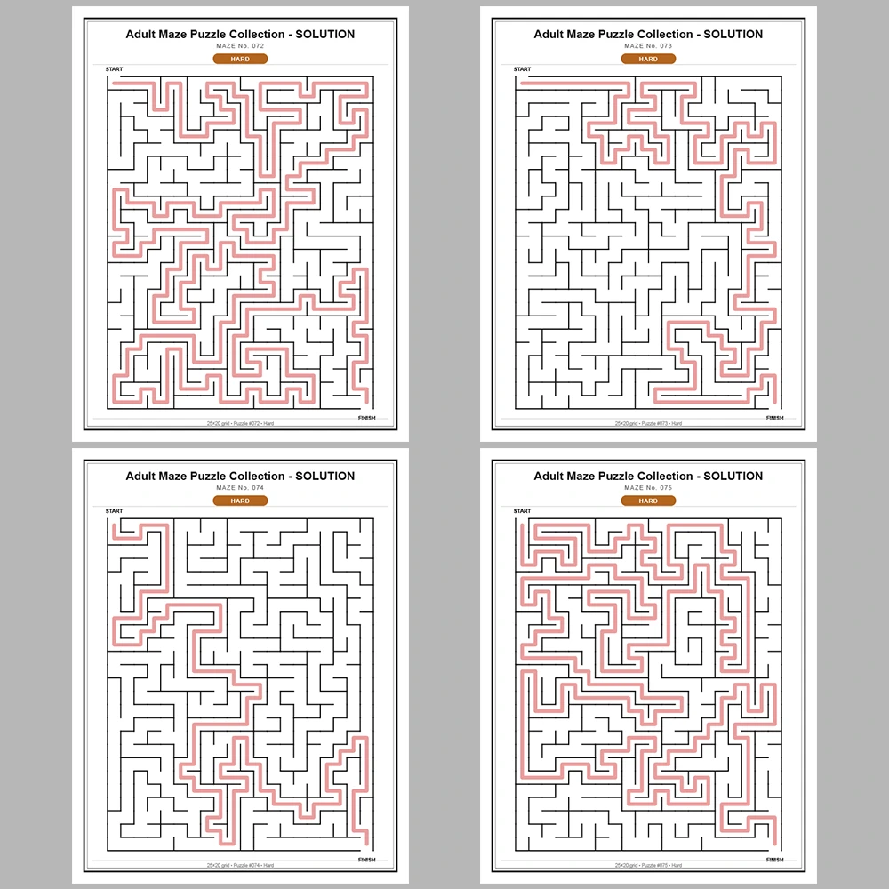 Maze Puzzle Hard 50 Pages of Puzzles – Vol. 2