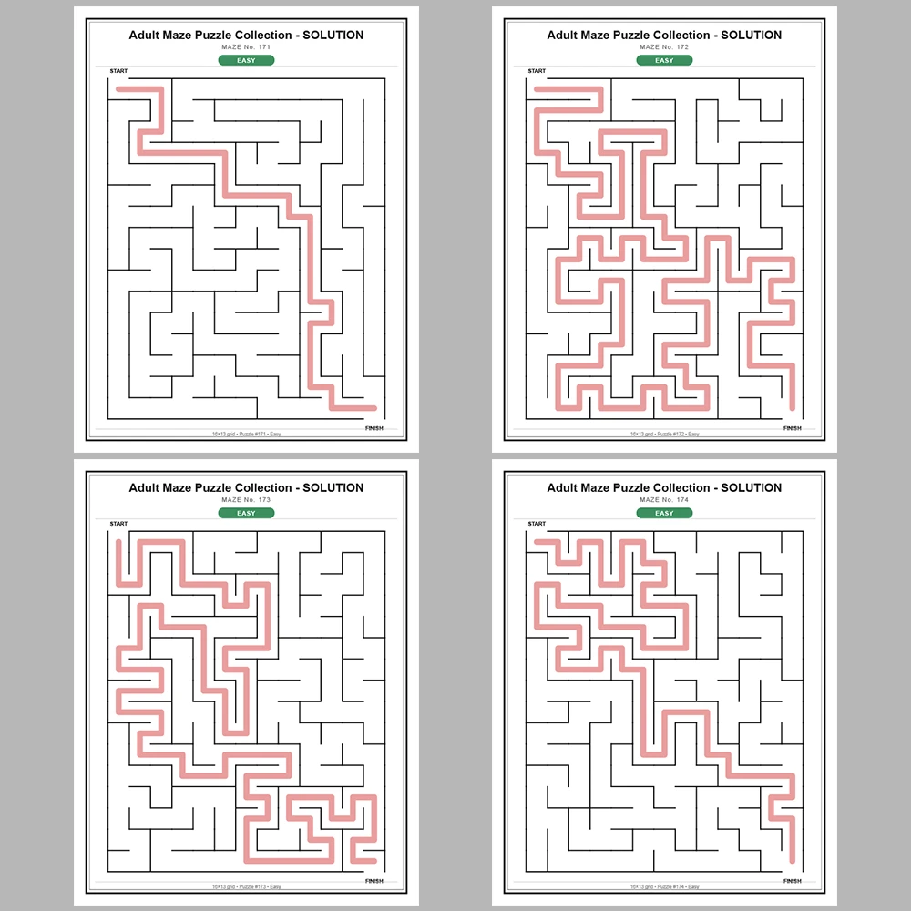 Maze Puzzle Easy 50 Pages of Puzzles – Vol. 4