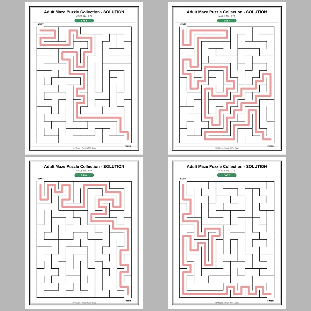 Maze Puzzle Easy 50 Pages of Puzzles – Vol. 2